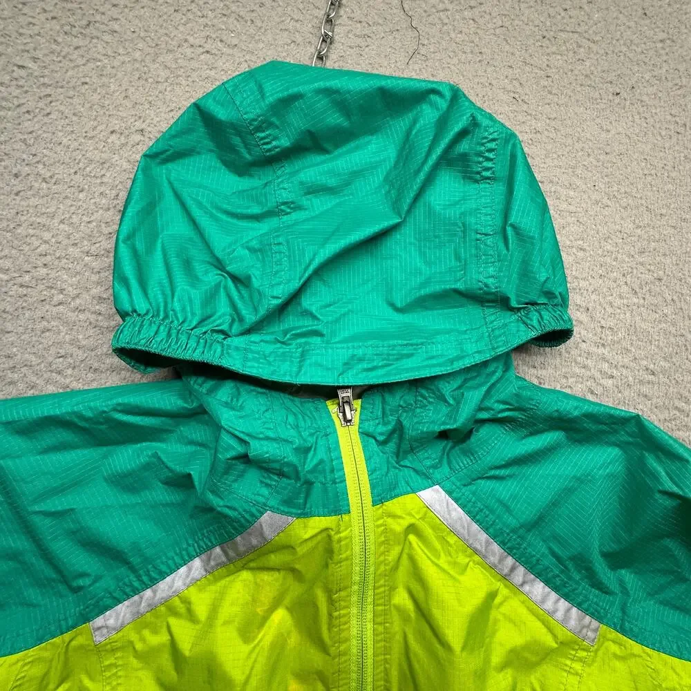 LL Bean 286124 Trail Model Rain Jacket Colorblock Boys Youth Large Waterproof